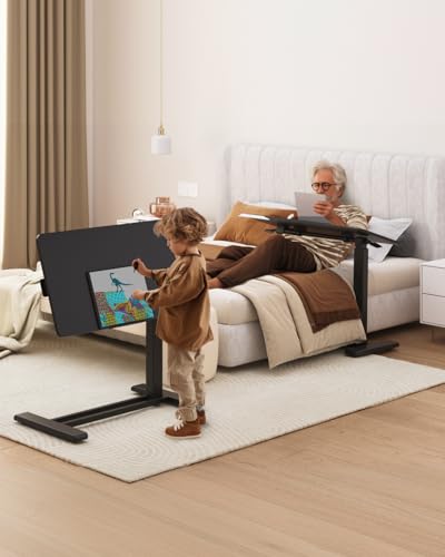 FLEXISPOT H7 PRO 90° Tiltable Mobile Overbed Table with Pneumatic Lift