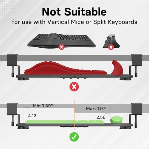 BONTEC Keyboard Tray Under Desk