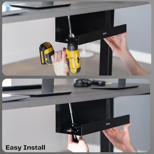 VIVO Under Desk 17 inch Cable Management Tray, Power Strip Holder, Cord Organizer, Wire Tamer for Office and Home,