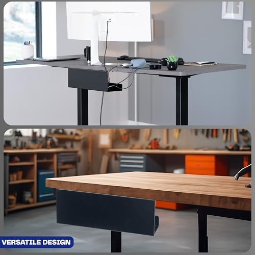 VIVO Under Desk 17 inch Cable Management Tray, Power Strip Holder, Cord Organizer, Wire Tamer for Office and Home,
