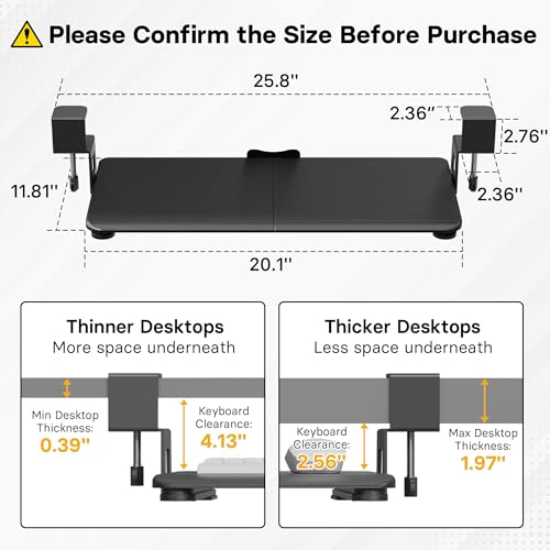 BONTEC Keyboard Tray Under Desk