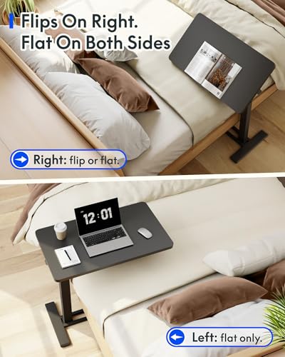 FLEXISPOT H7 PRO 90° Tiltable Mobile Overbed Table with Pneumatic Lift