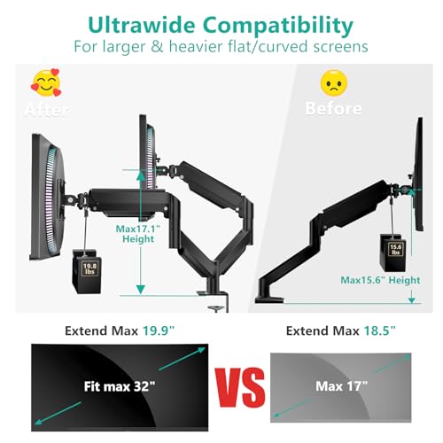 WALI Single/Dual/Triple/Quad Monitor Arm Mount Stand