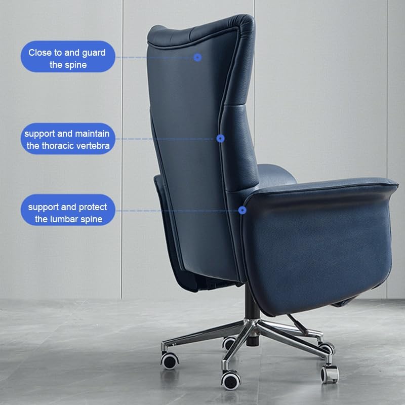 Leather 360° Swivel Ergonomic Home Office Desk Chair