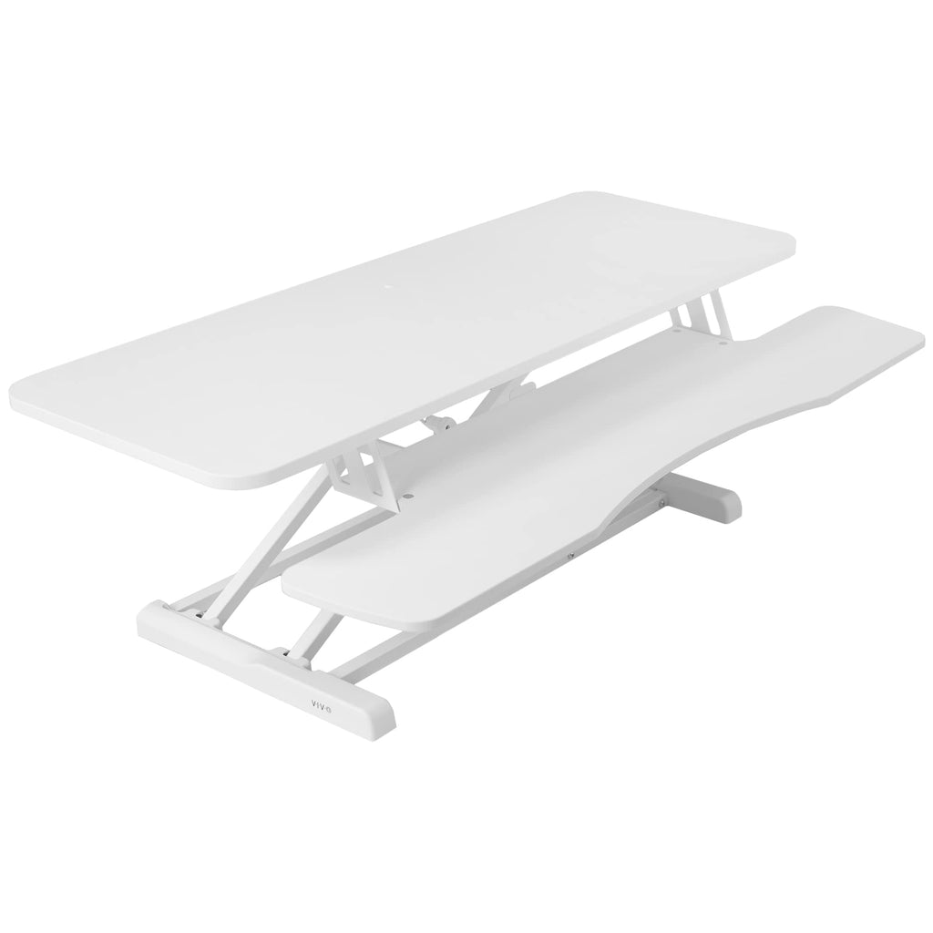 VIVO Desk Converter, K Series, Height Adjustable Sit to Stand Riser, Dual Monitor and Laptop Workstation with Wide Keyboard Tray