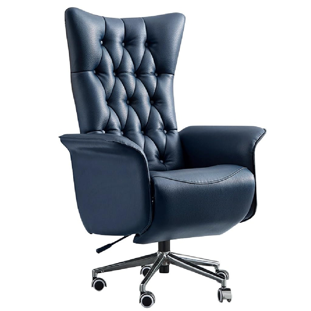 Leather 360° Swivel Ergonomic Home Office Desk Chair