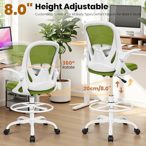 Primy Drafting Chair Tall Office Chair with Flip-up Armrests PR934-Z