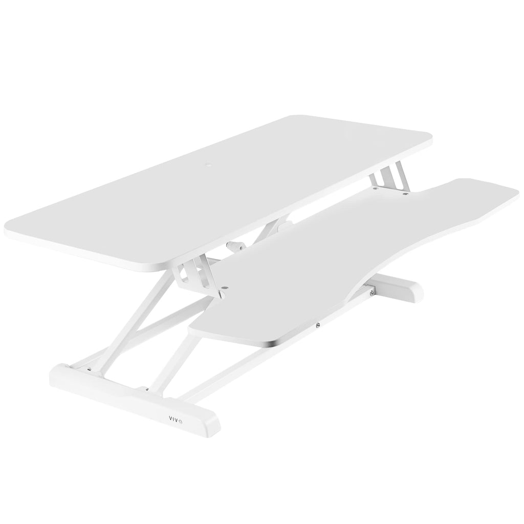 VIVO Desk Converter, K Series, Height Adjustable Sit to Stand Riser, Dual Monitor and Laptop Workstation with Wide Keyboard Tray