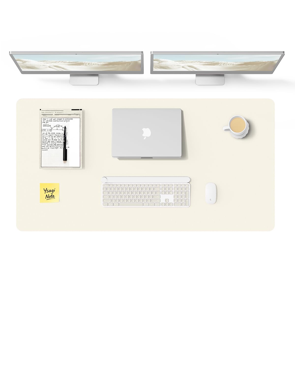 YSAGi Leather Desk Mat, Large Mouse Mat, Non-Slip Desk Pad Desk Protector Mat, Waterproof PU Leather Laptop Mat Table Mat Desk Writing Pad for Office and Home