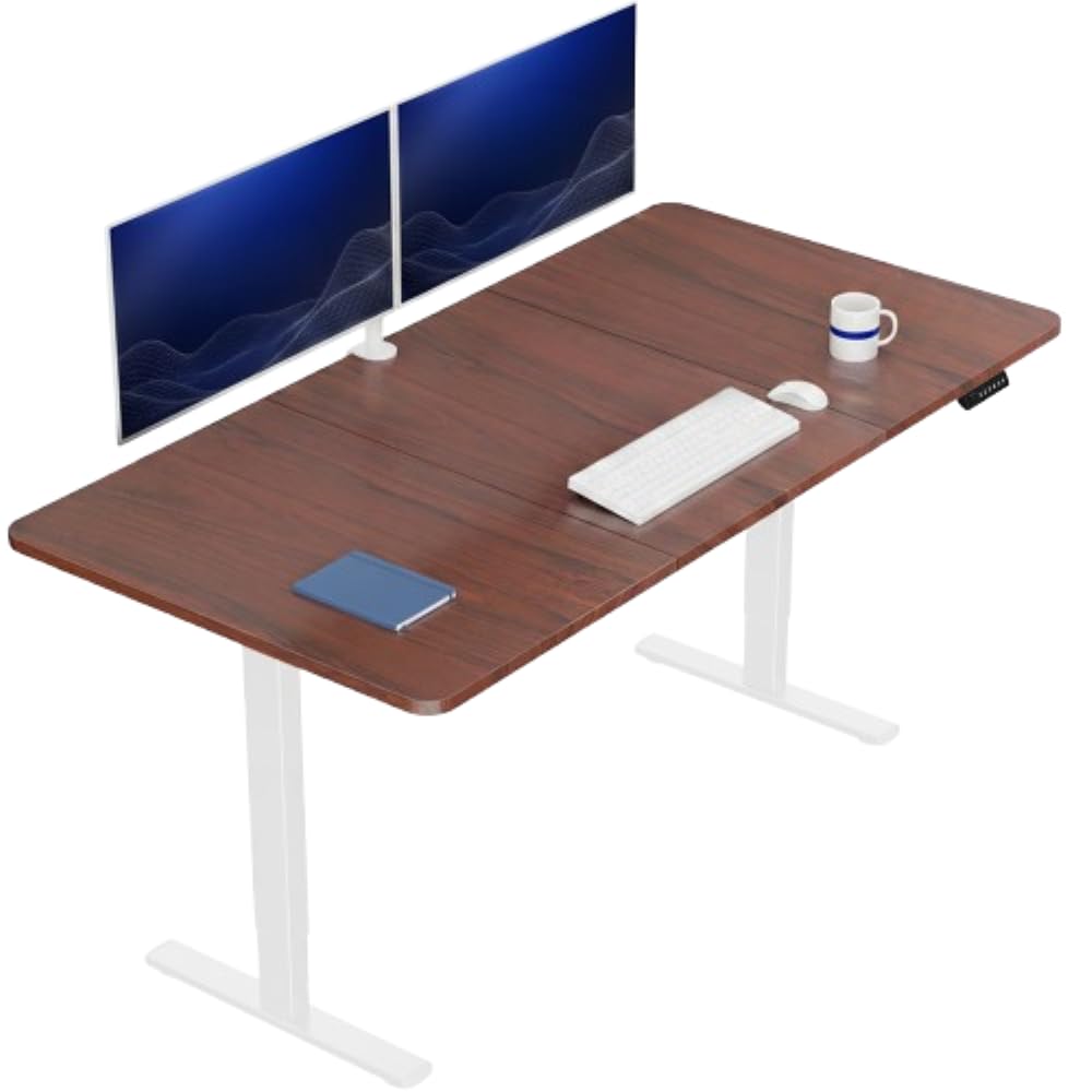 VIVO Electric Standing Desk Workstation, Memory Controller Height Adjustment, 1B Series