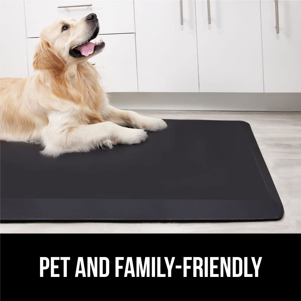 GORILLA GRIP Comfortable Cushioned Kitchen Mats for Floor, Waterproof and Stain Resistant Soft Top, 3/4 Inch Thick Ergonomic Standing Desk Anti Fatigue Mat, Foam Supports Ankles and Feet