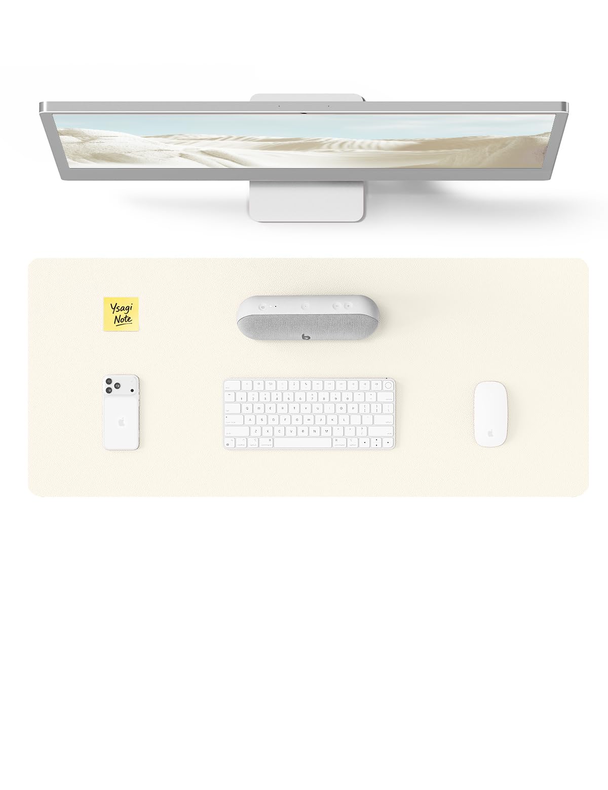 YSAGi Leather Desk Mat, Large Mouse Mat, Non-Slip Desk Pad Desk Protector Mat, Waterproof PU Leather Laptop Mat Table Mat Desk Writing Pad for Office and Home