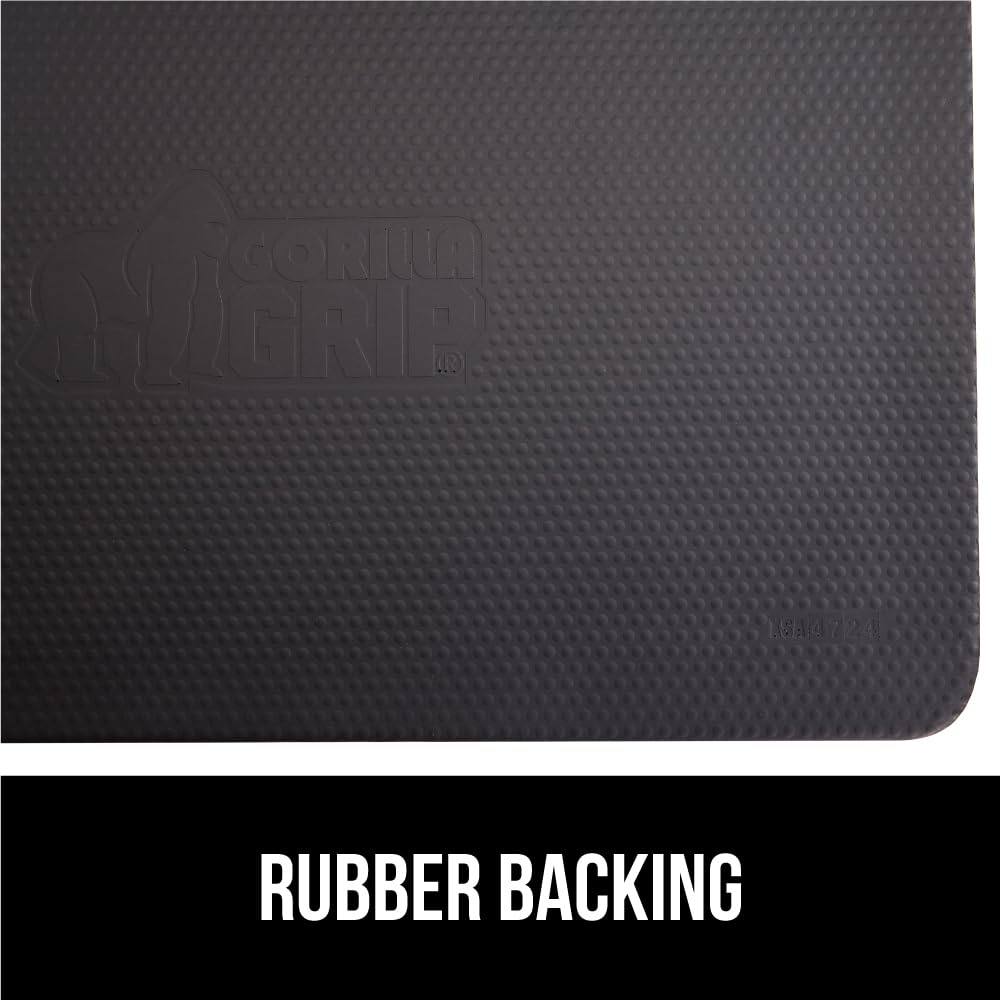 GORILLA GRIP Comfortable Cushioned Kitchen Mats for Floor, Waterproof and Stain Resistant Soft Top, 3/4 Inch Thick Ergonomic Standing Desk Anti Fatigue Mat, Foam Supports Ankles and Feet