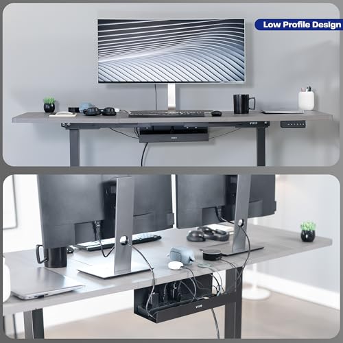 VIVO Under Desk 17 inch Cable Management Tray, Power Strip Holder, Cord Organizer, Wire Tamer for Office and Home,