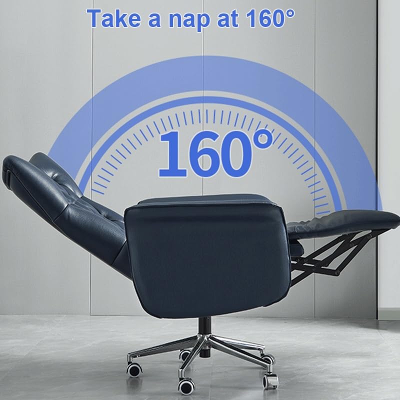 Leather 360° Swivel Ergonomic Home Office Desk Chair