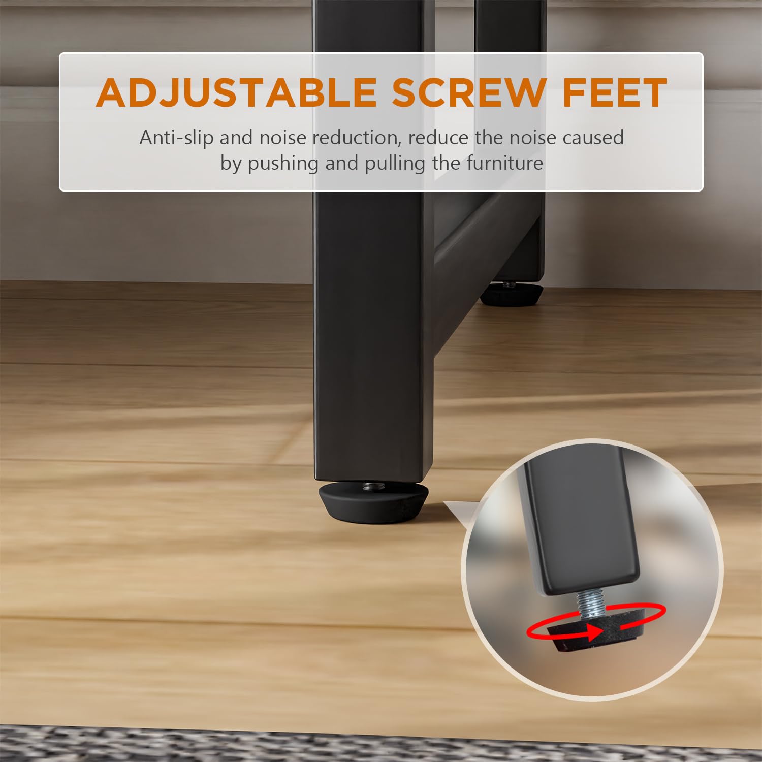 PayLessHere | Computer Desk | Office Desk with Metal Frame, Adjustable Feet | Water-Resistant, Scratchproof Surface | Sturdy Writing Table for Home Office or Study