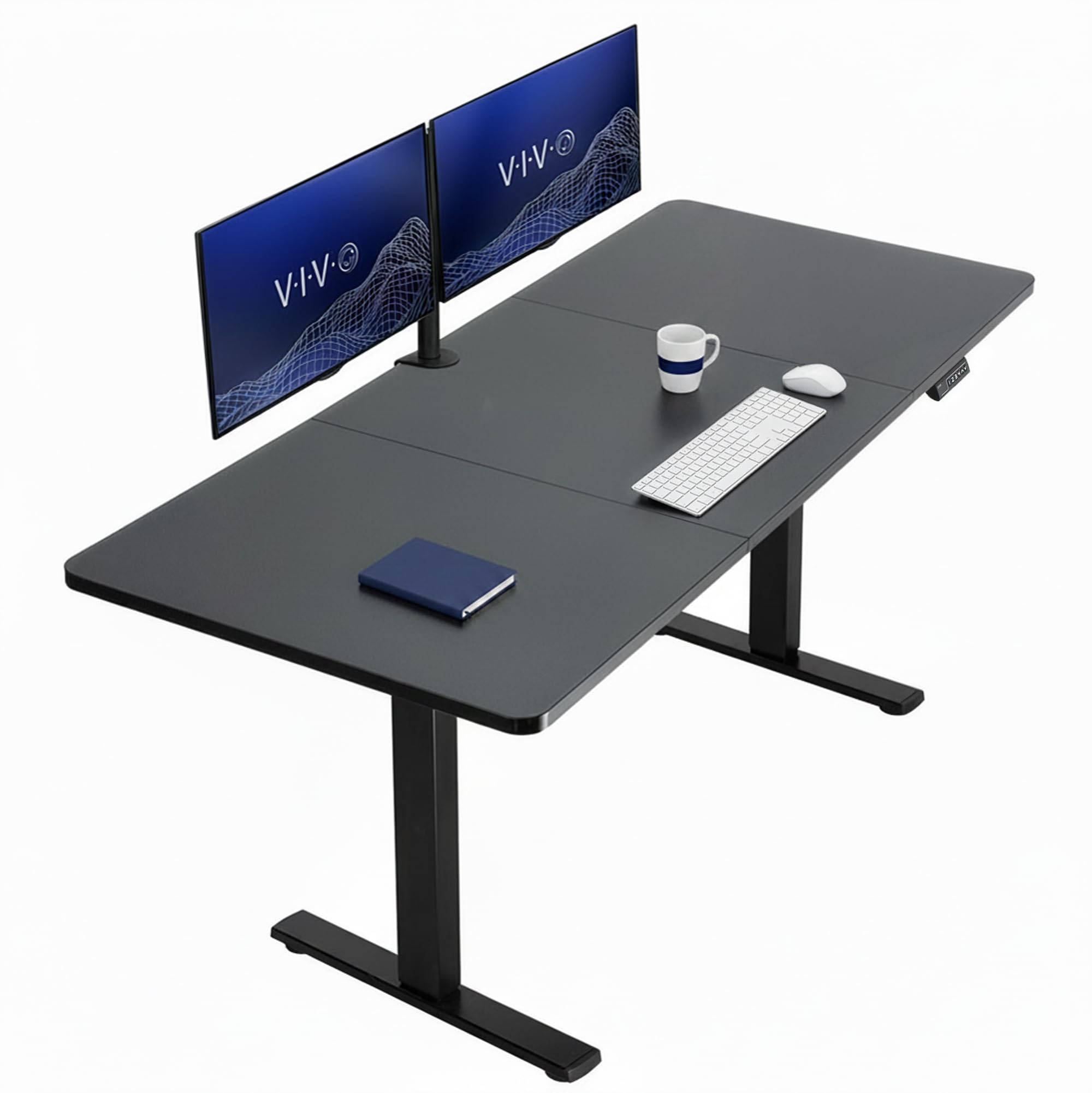 VIVO Electric Standing Desk Workstation, Memory Controller Height Adjustment, 1B Series