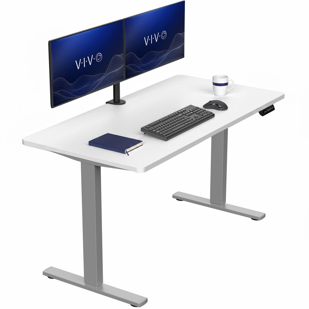 VIVO Electric Standing Desk Workstation, Memory Controller Height Adjustment, 1B Series