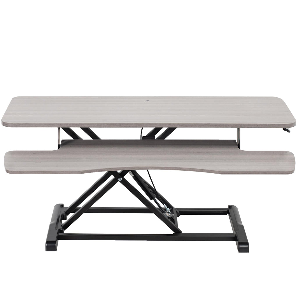 VIVO Desk Converter, K Series, Height Adjustable Sit to Stand Riser, Dual Monitor and Laptop Workstation with Wide Keyboard Tray