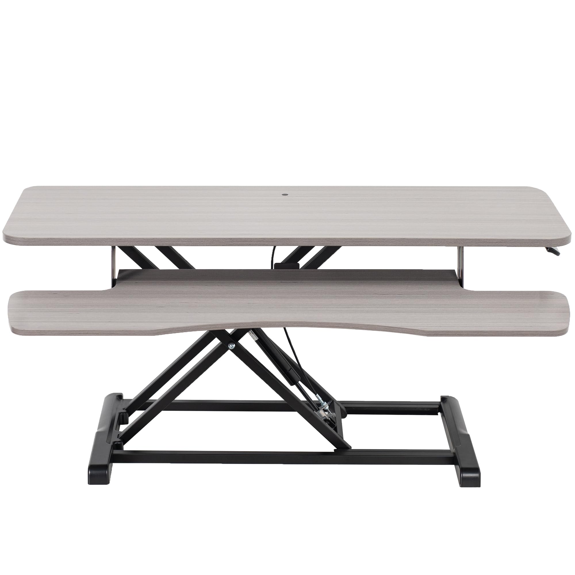 VIVO Desk Converter, K Series, Height Adjustable Sit to Stand Riser, Dual Monitor and Laptop Workstation with Wide Keyboard Tray