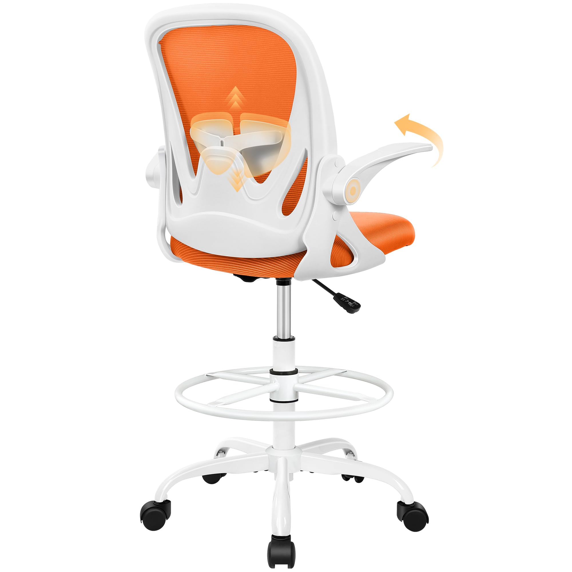 Primy Drafting Chair Tall Office Chair with Flip-up Armrests PR934-Z