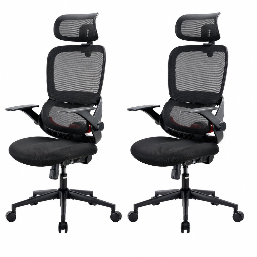 SIHOO Ergonomic Mesh Office Chair, Computer Desk Chair with 3-Way Armrests, 2-Way Lumbar Support and Adjustable Headrest, High Back Home Office Chair with Tilt Function, Mesh Back and Seat