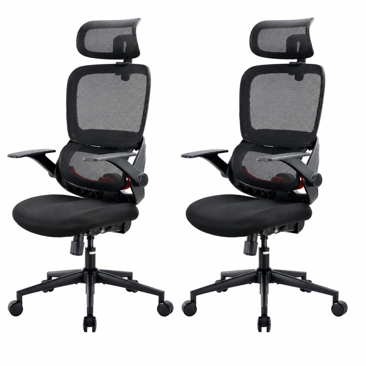 SIHOO Ergonomic Mesh Office Chair, Computer Desk Chair with 3-Way Armrests, 2-Way Lumbar Support and Adjustable Headrest, High Back Home Office Chair with Tilt Function, Mesh Back and Seat