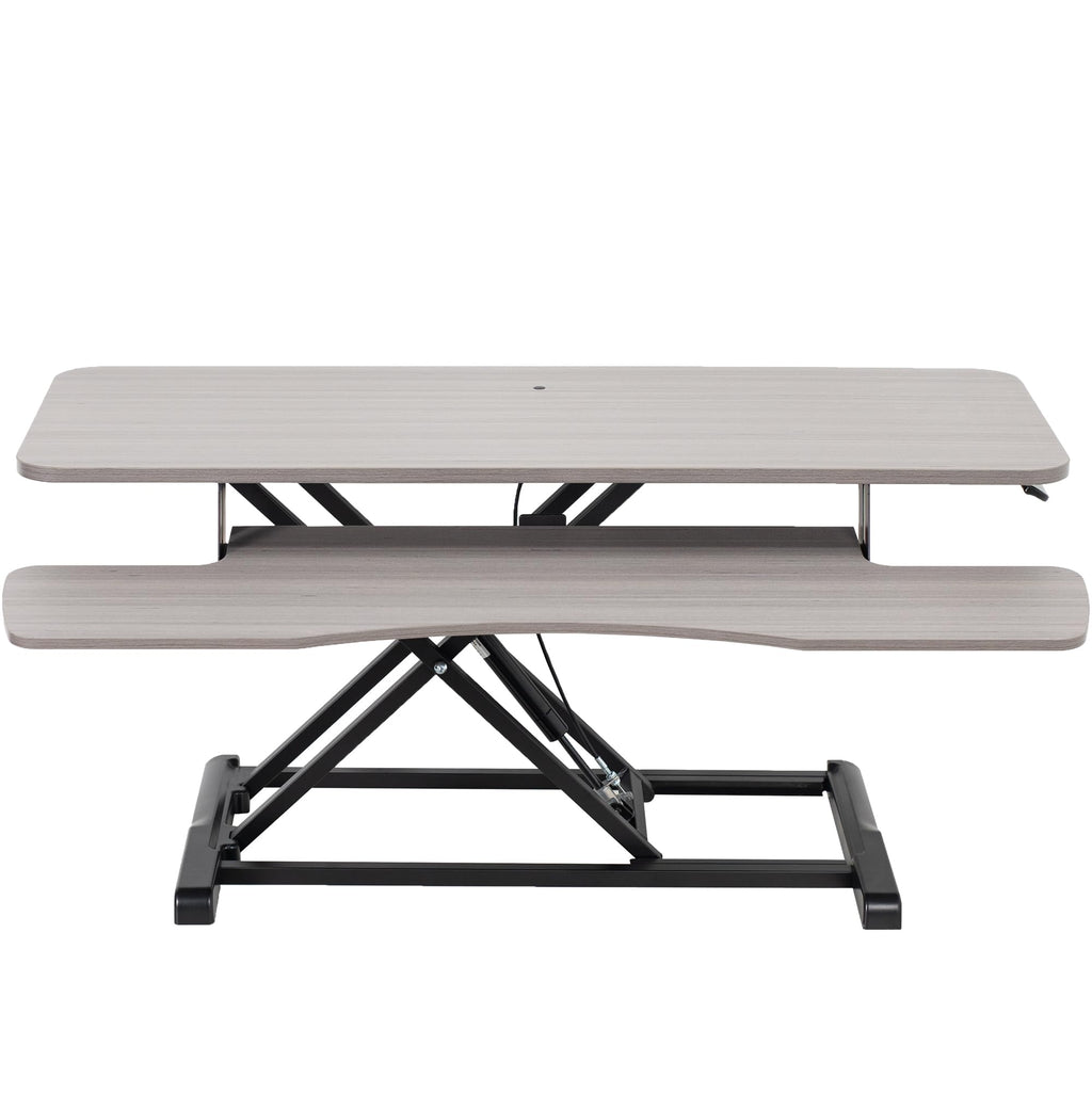 VIVO Desk Converter, K Series, Height Adjustable Sit to Stand Riser, Dual Monitor and Laptop Workstation with Wide Keyboard Tray