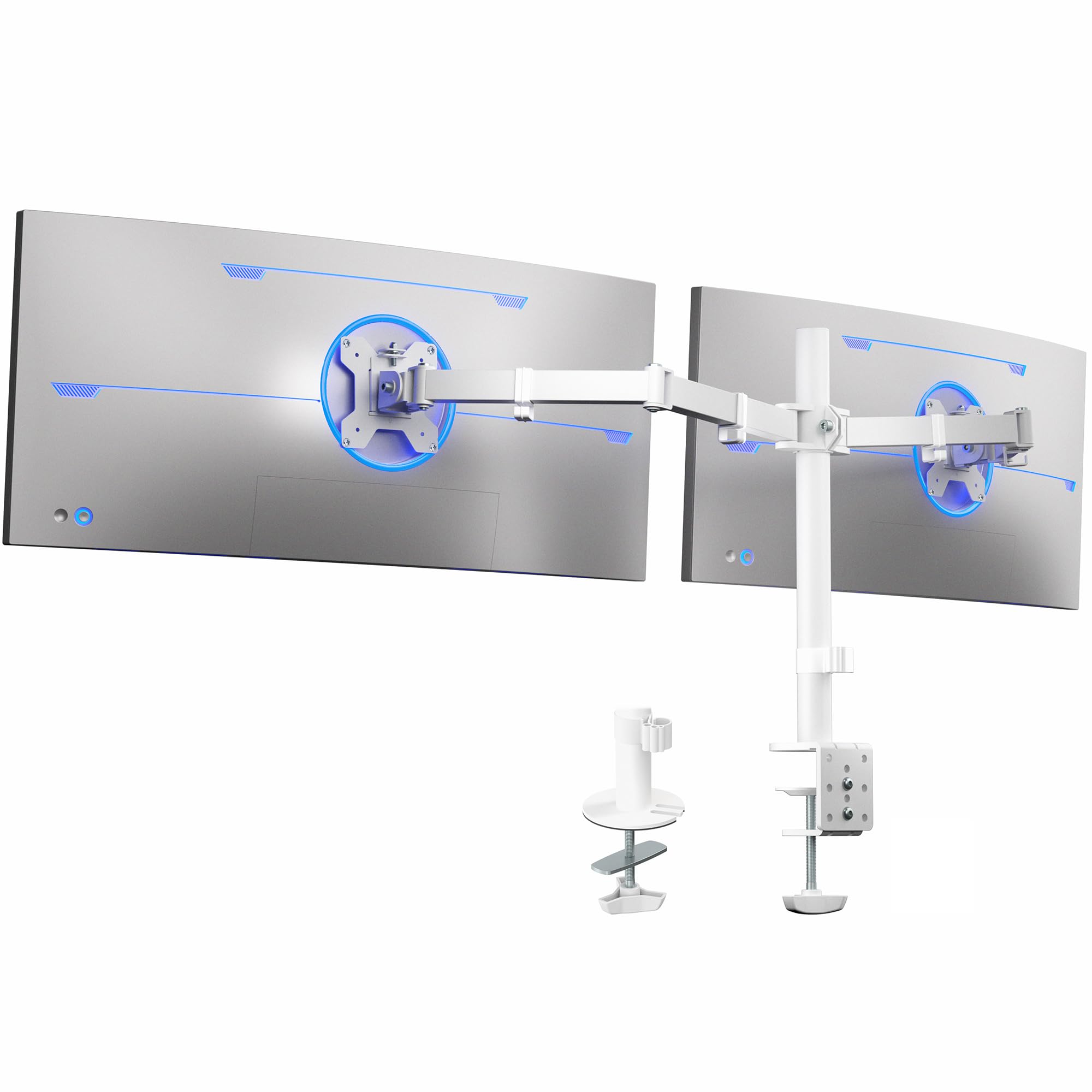 VIVO Dual Monitor Desk Mount, Heavy Duty Fully Adjustable Steel Stand, Holds 2 Computer Screens