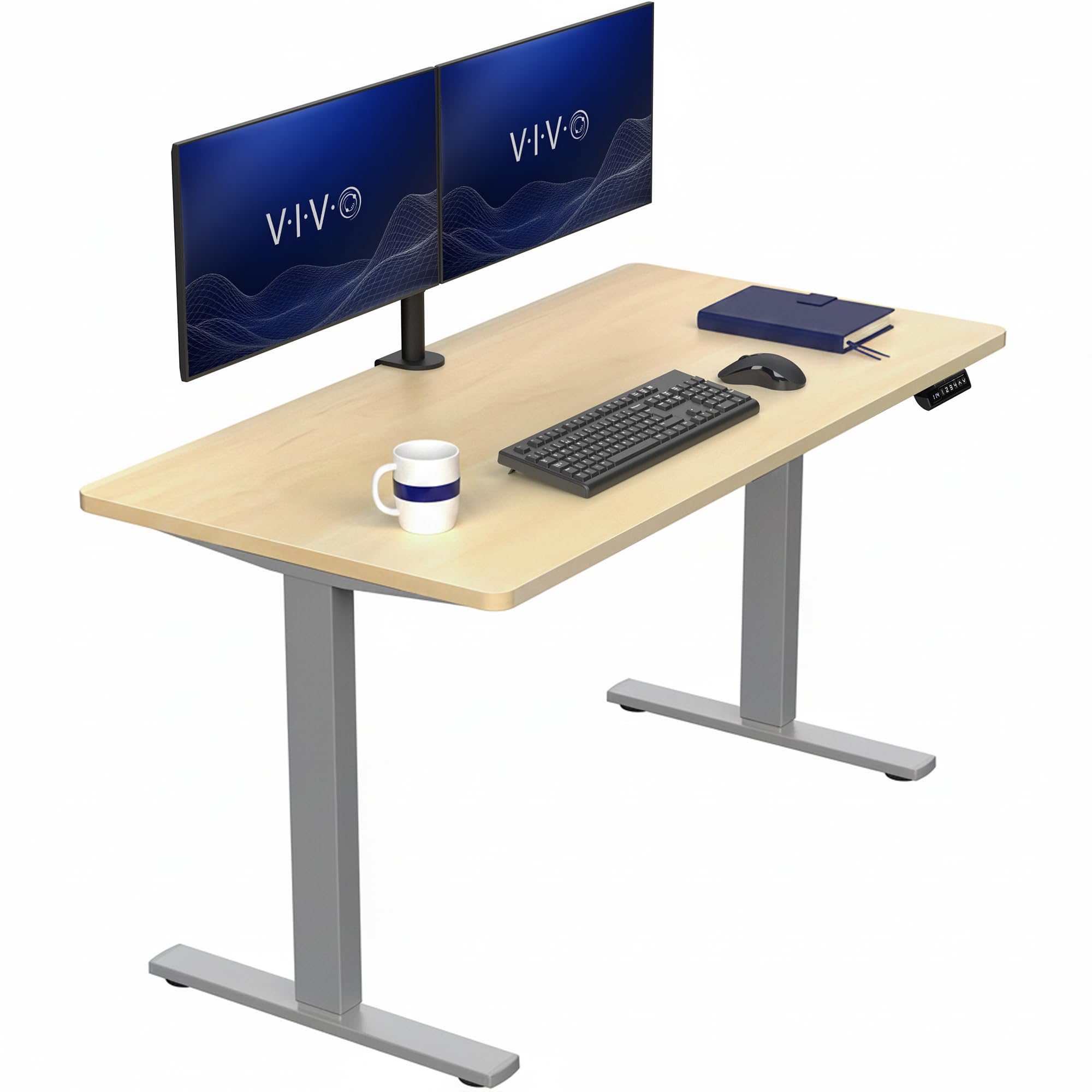 VIVO Electric Standing Desk Workstation, Memory Controller Height Adjustment, 1B Series
