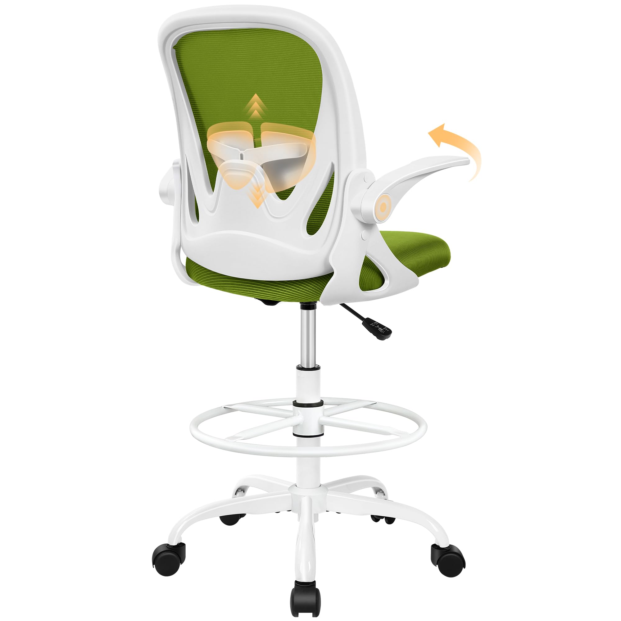 Primy Drafting Chair Tall Office Chair with Flip-up Armrests PR934-Z