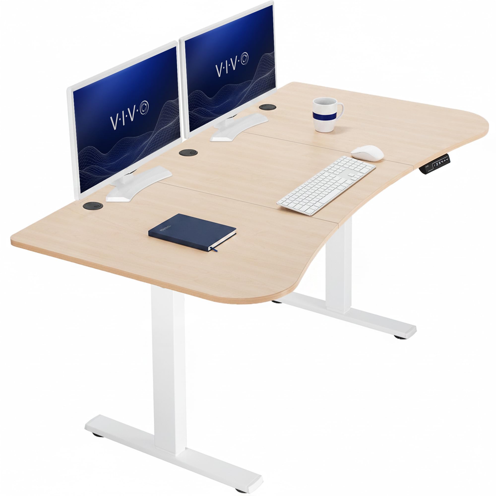 VIVO Electric Standing Desk Workstation, Memory Controller Height Adjustment, 1B Series