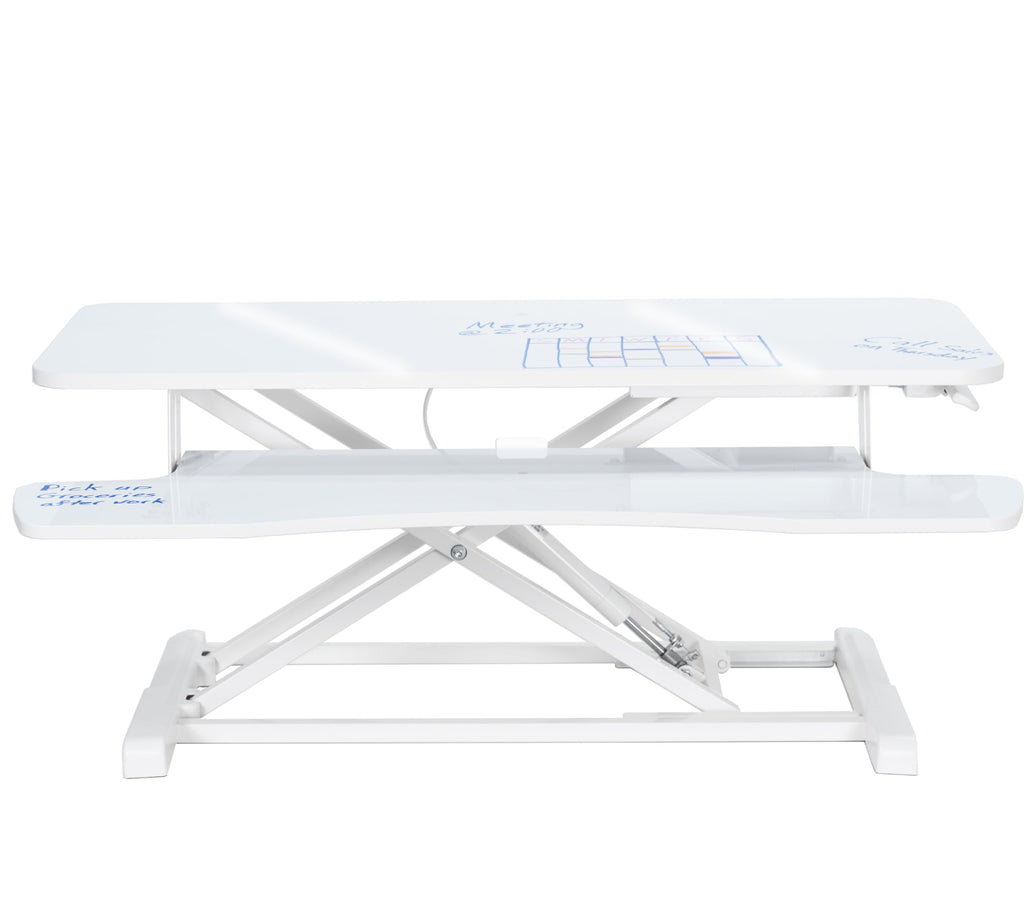 VIVO Desk Converter, K Series, Height Adjustable Sit to Stand Riser, Dual Monitor and Laptop Workstation with Wide Keyboard Tray