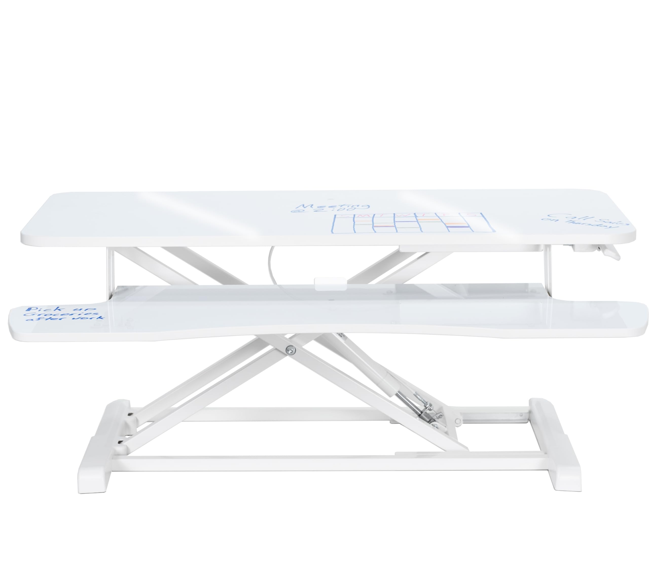 VIVO Desk Converter, K Series, Height Adjustable Sit to Stand Riser, Dual Monitor and Laptop Workstation with Wide Keyboard Tray