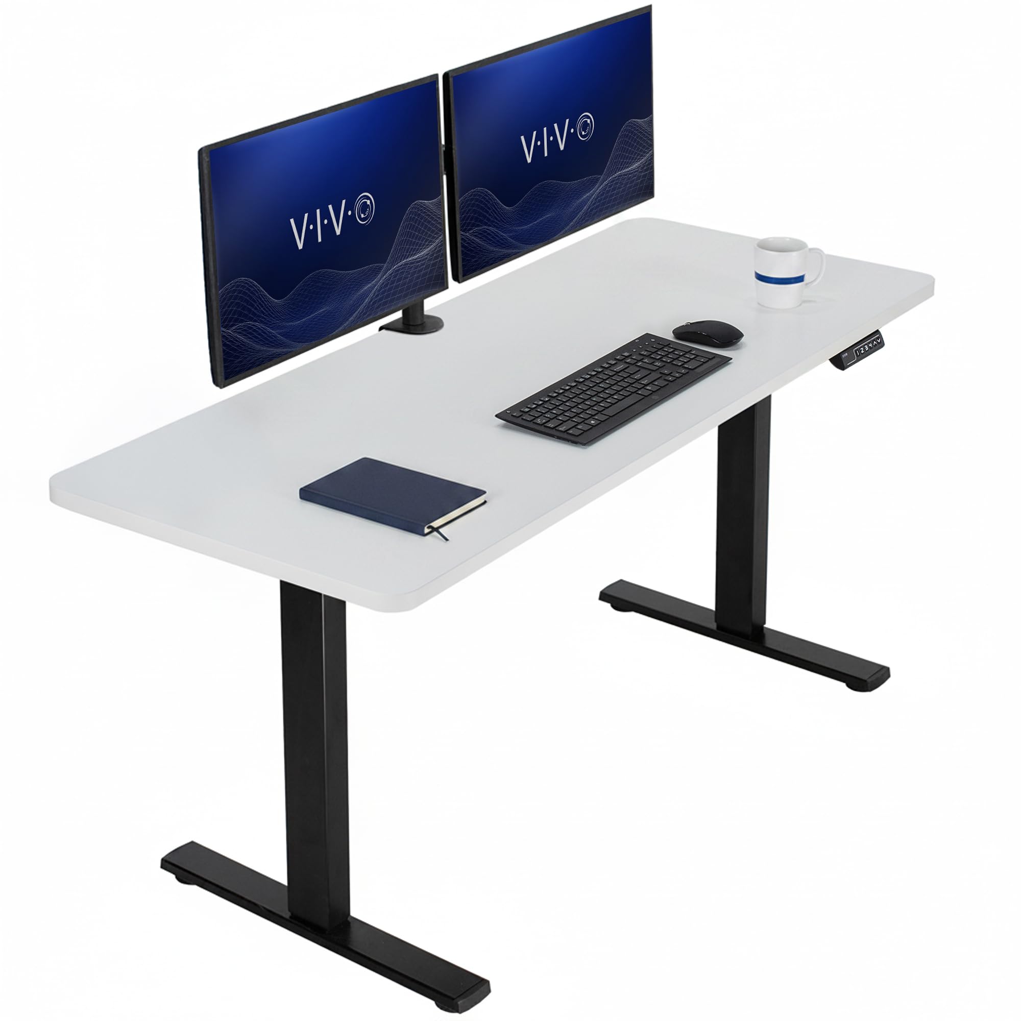 VIVO Electric Standing Desk Workstation, Memory Controller Height Adjustment, 1B Series