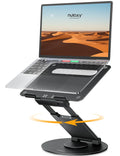 Nulaxy Swivel Laptop Stand Adjustable Height up to 21", Ergonomic Laptop Stand with 360 Rotating Base