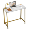WOHOMO Folding Computer Desk, Small Writing Foldable Desk, Space-Saving Laptop Table, Easy Assemble Workstation for Home Office
