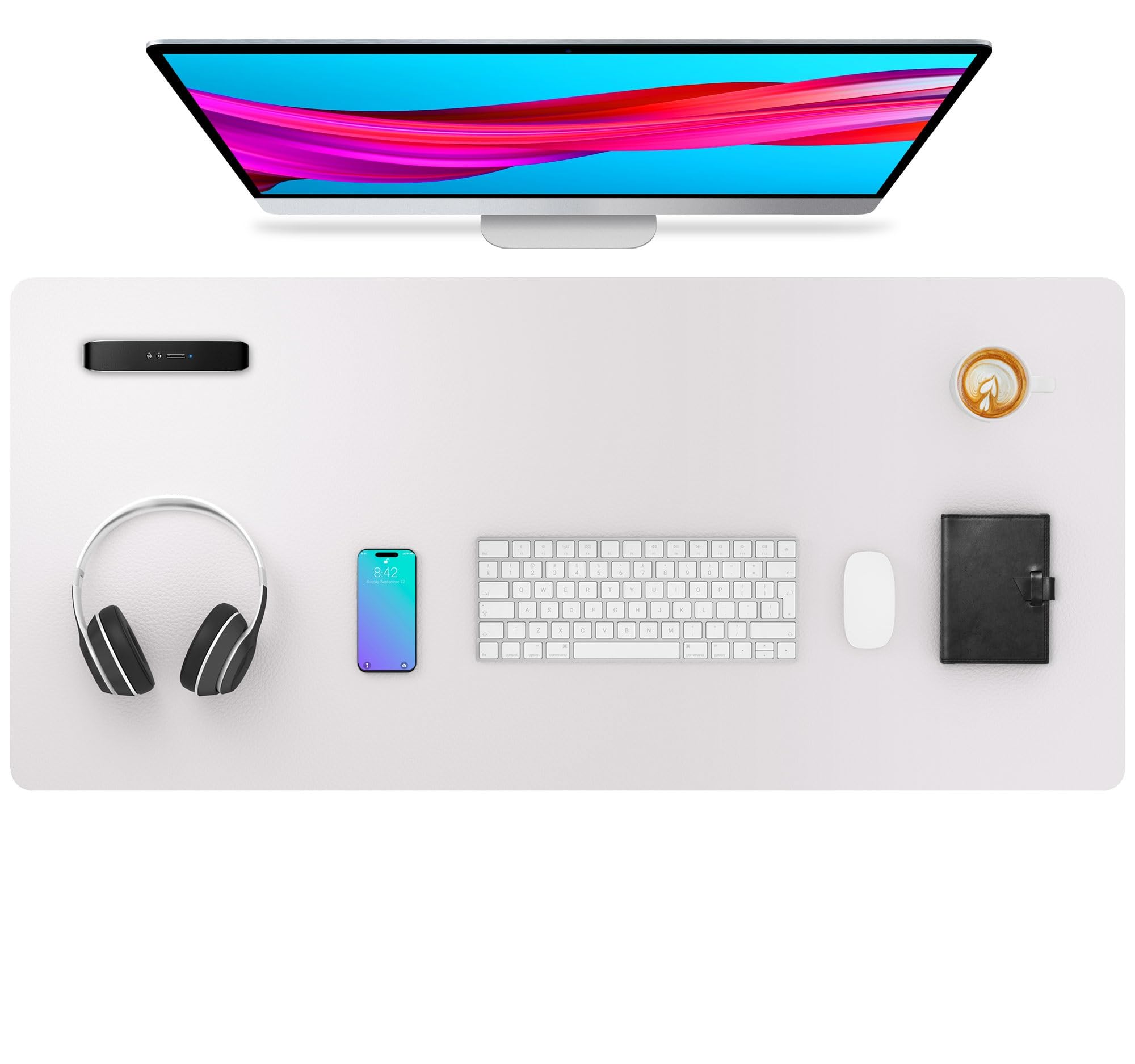 Leather Desk Pad Protector,Mouse Pad,Office Desk Mat,Non-Slip PU Leather Desk Blotter,Laptop Desk Pad,Waterproof Desk Writing Pad for Office and Home