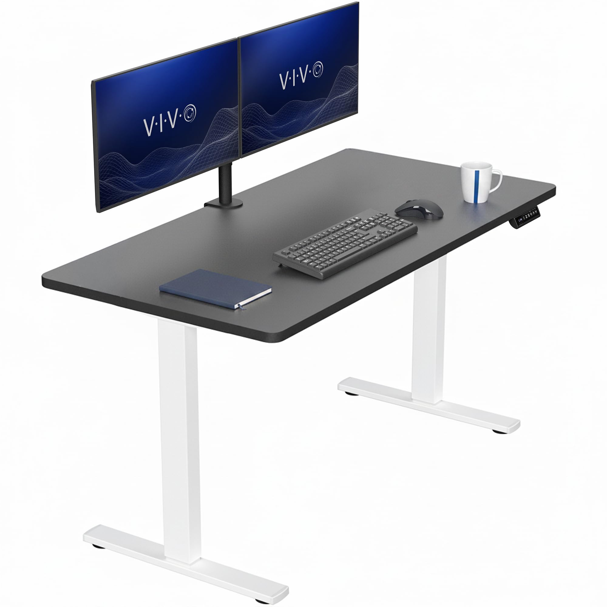 VIVO Electric Standing Desk Workstation, Memory Controller Height Adjustment, 1B Series