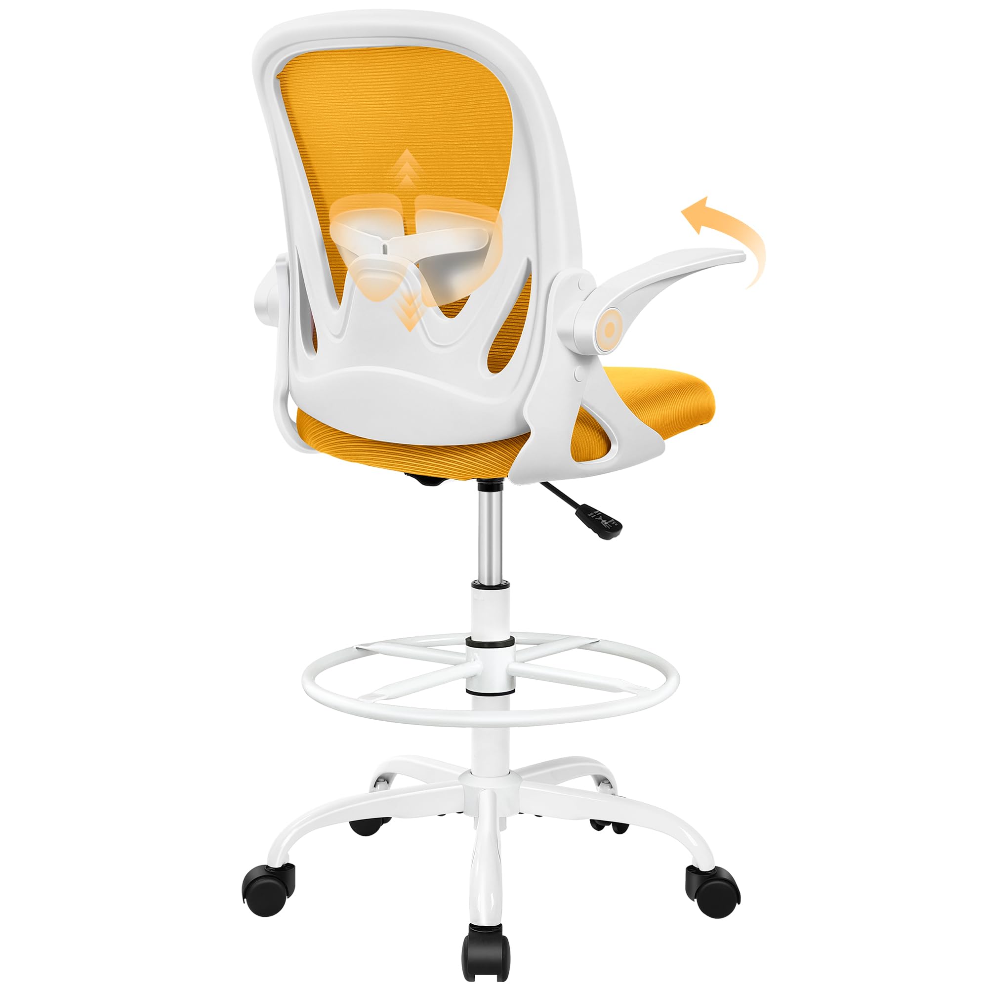 Primy Drafting Chair Tall Office Chair with Flip-up Armrests PR934-Z