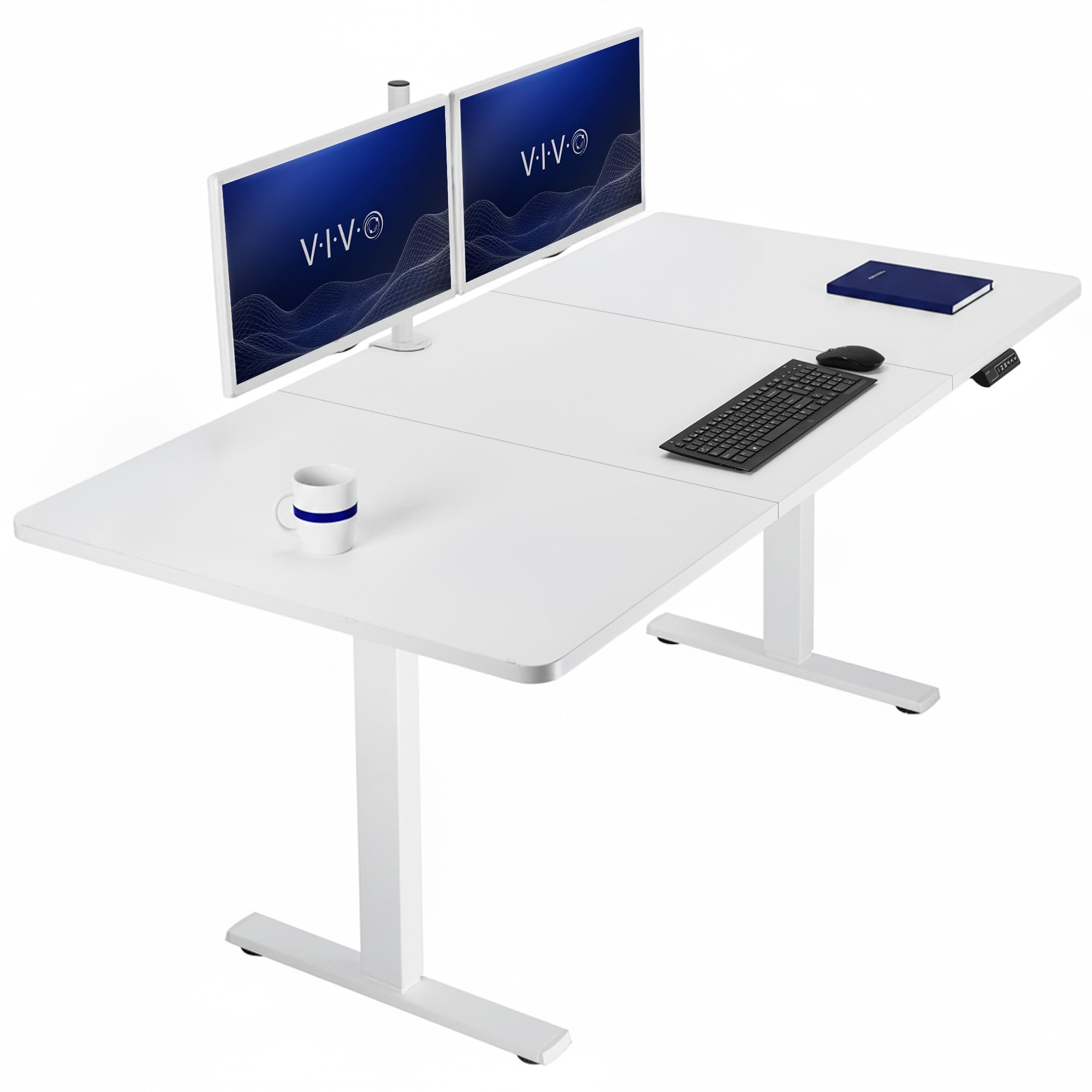 VIVO Electric Standing Desk Workstation, Memory Controller Height Adjustment, 1B Series
