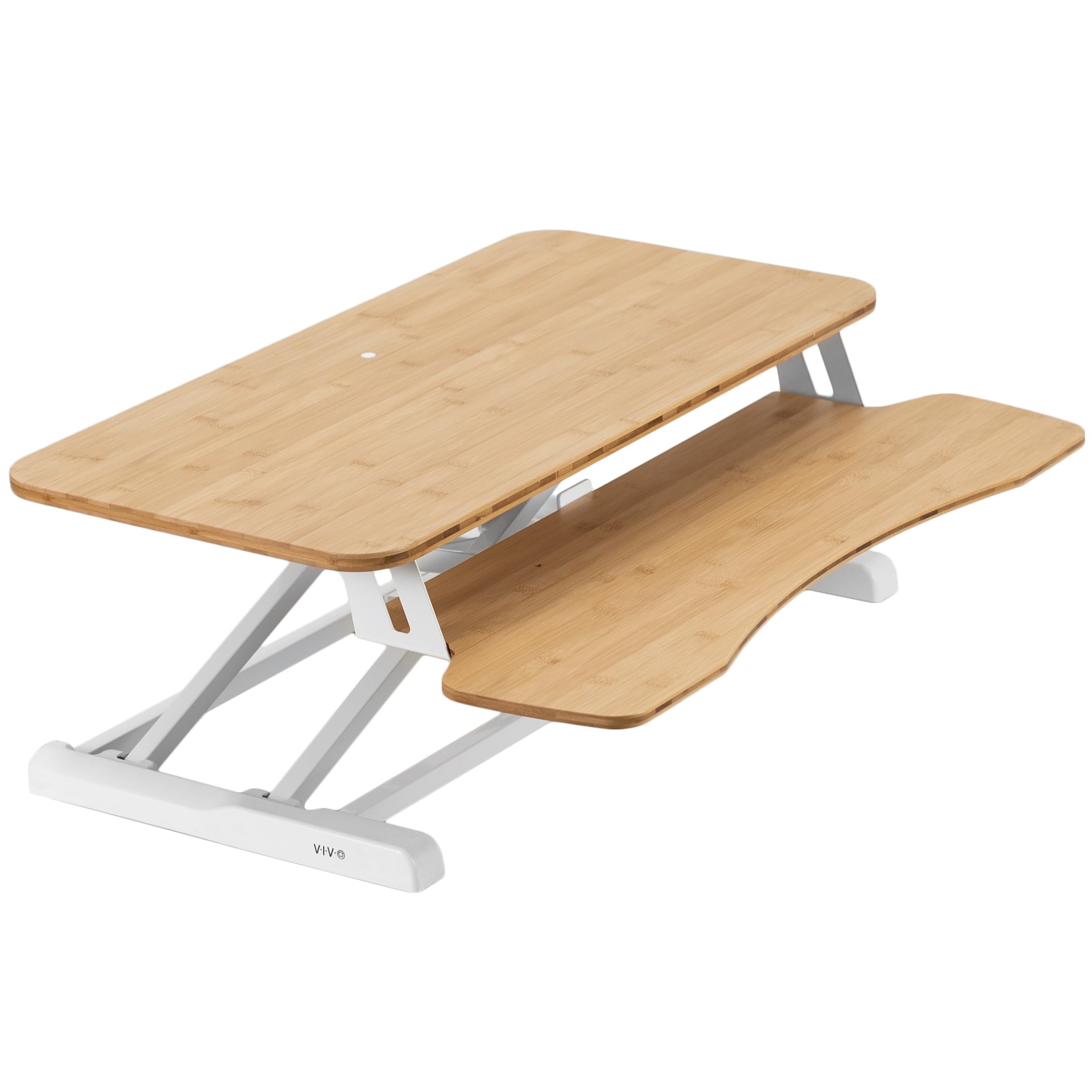 VIVO Desk Converter, K Series, Height Adjustable Sit to Stand Riser, Dual Monitor and Laptop Workstation with Wide Keyboard Tray