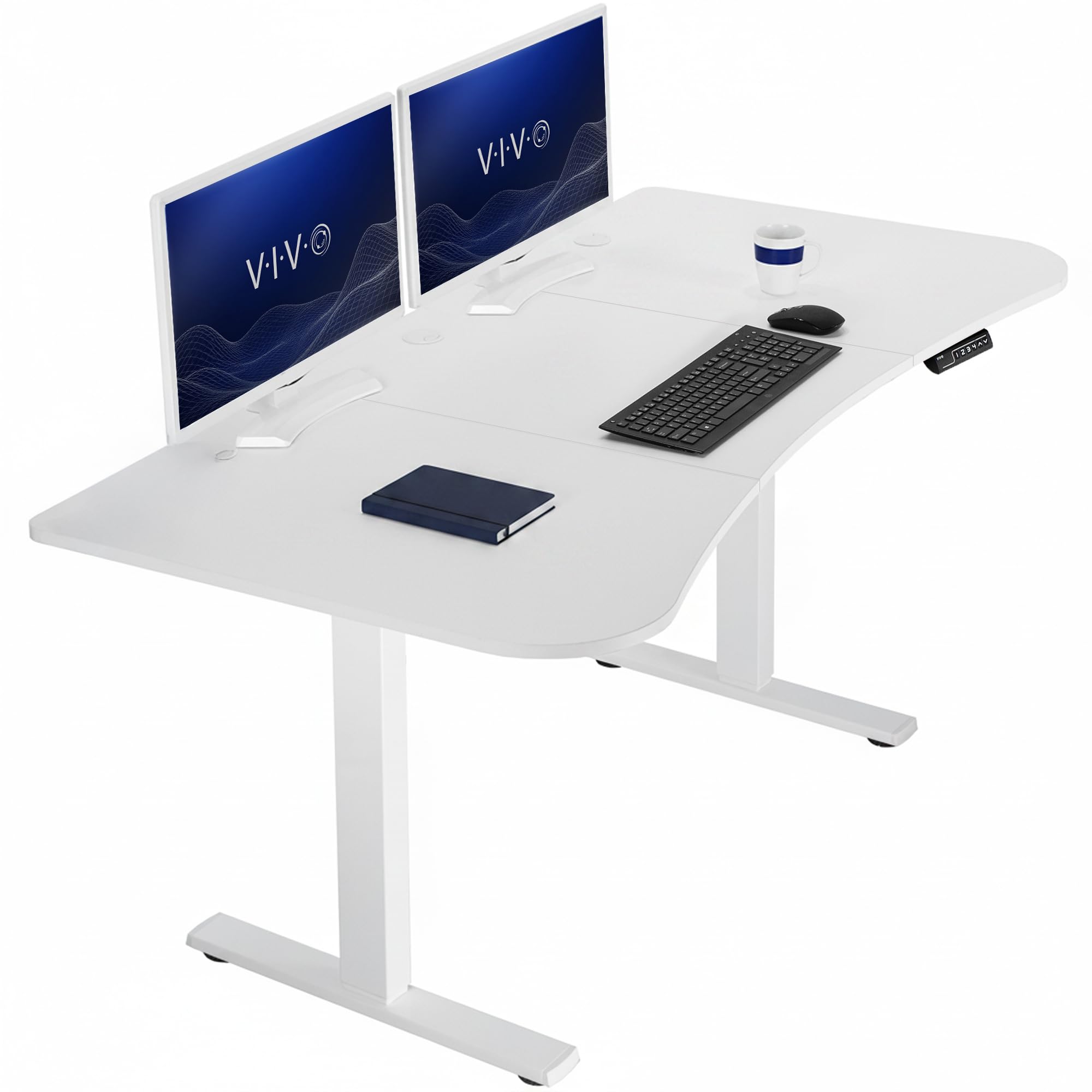 VIVO Electric Standing Desk Workstation, Memory Controller Height Adjustment, 1B Series