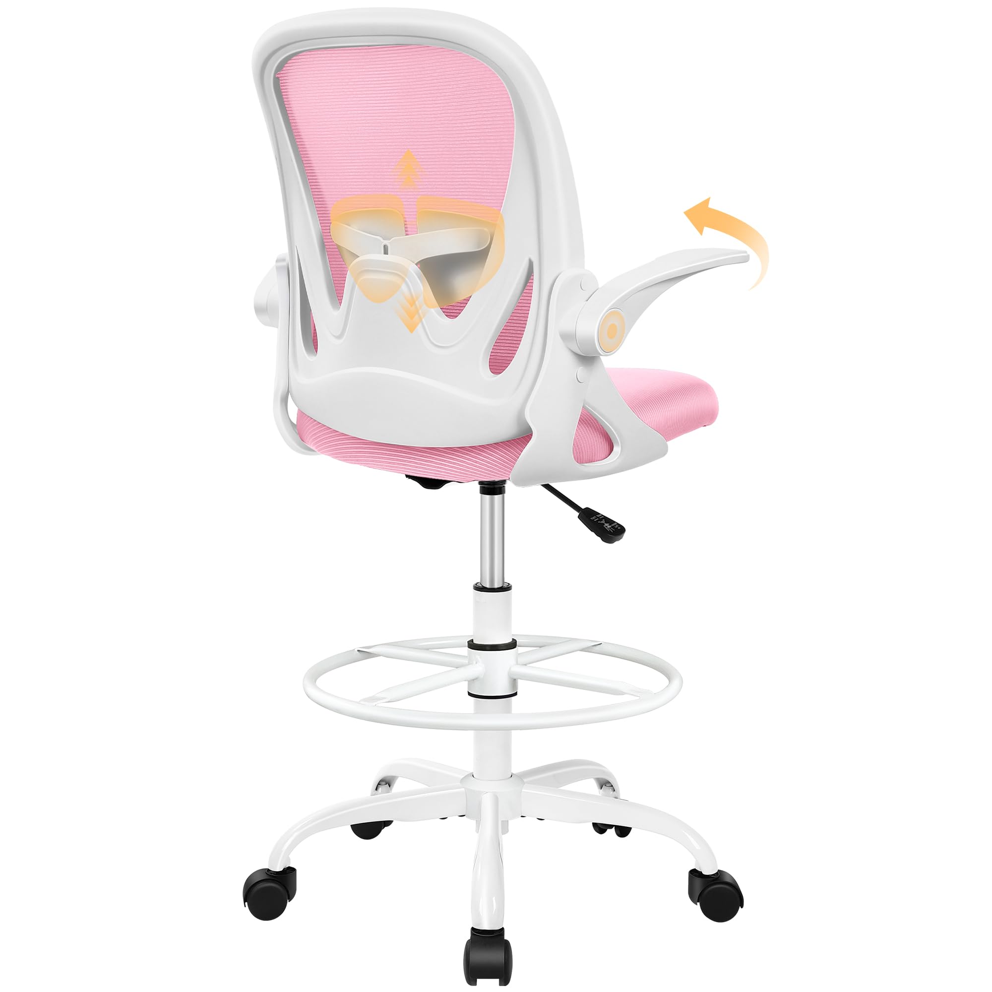 Primy Drafting Chair Tall Office Chair with Flip-up Armrests PR934-Z