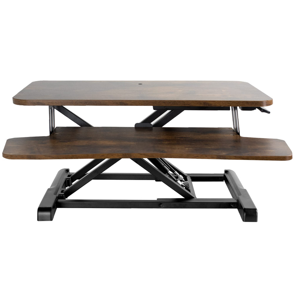 VIVO Desk Converter, K Series, Height Adjustable Sit to Stand Riser, Dual Monitor and Laptop Workstation with Wide Keyboard Tray