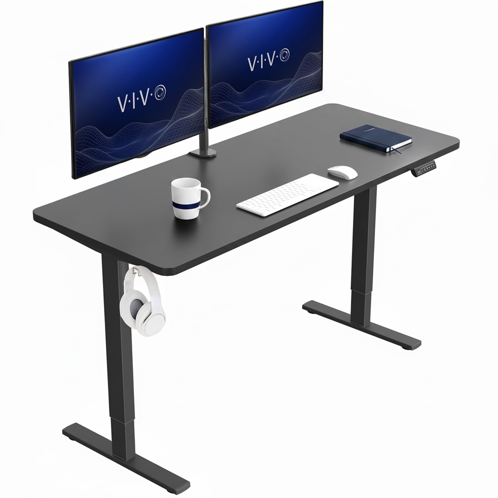 VIVO Electric Standing Desk Workstation, Memory Controller Height Adjustment, 1B Series