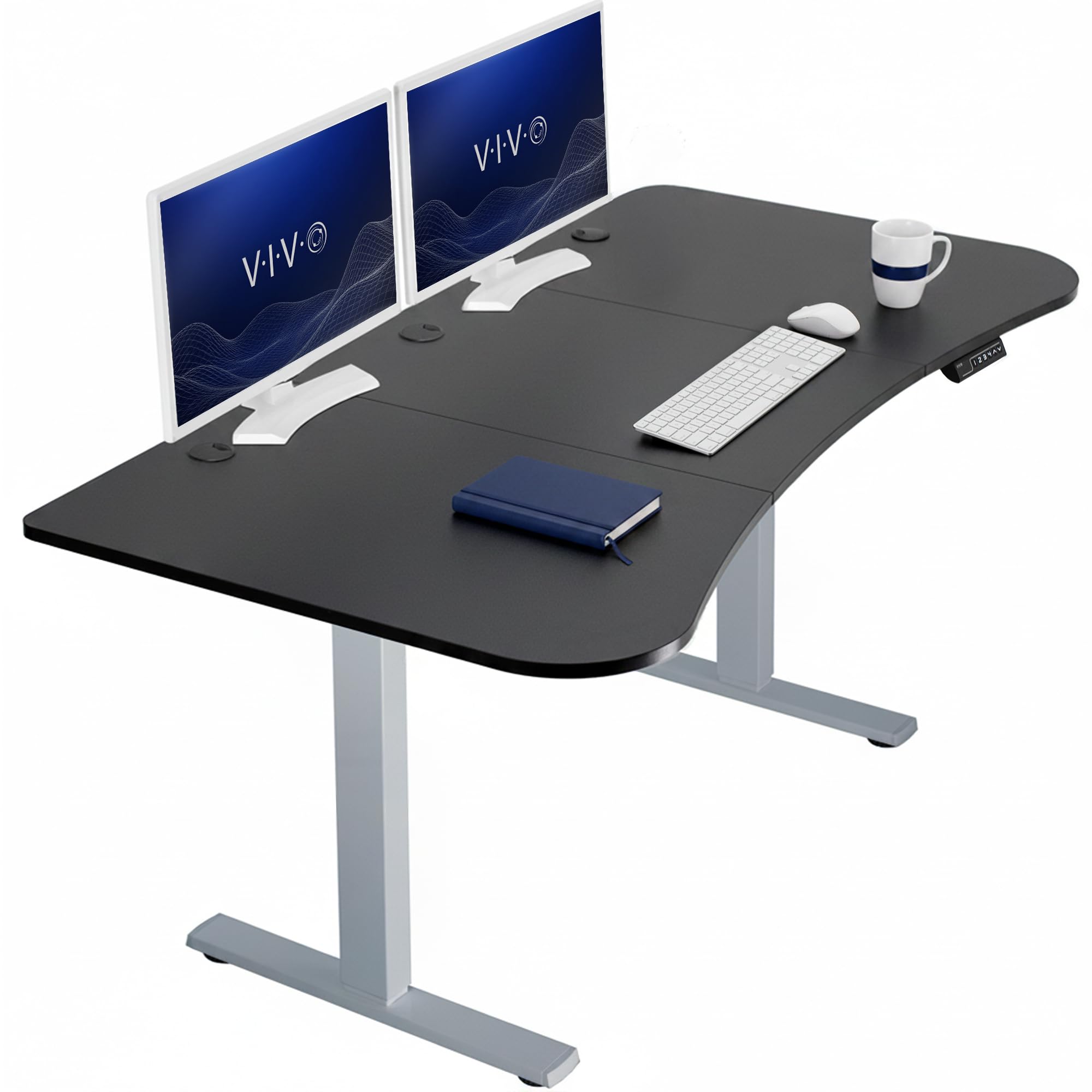 VIVO Electric Standing Desk Workstation, Memory Controller Height Adjustment, 1B Series