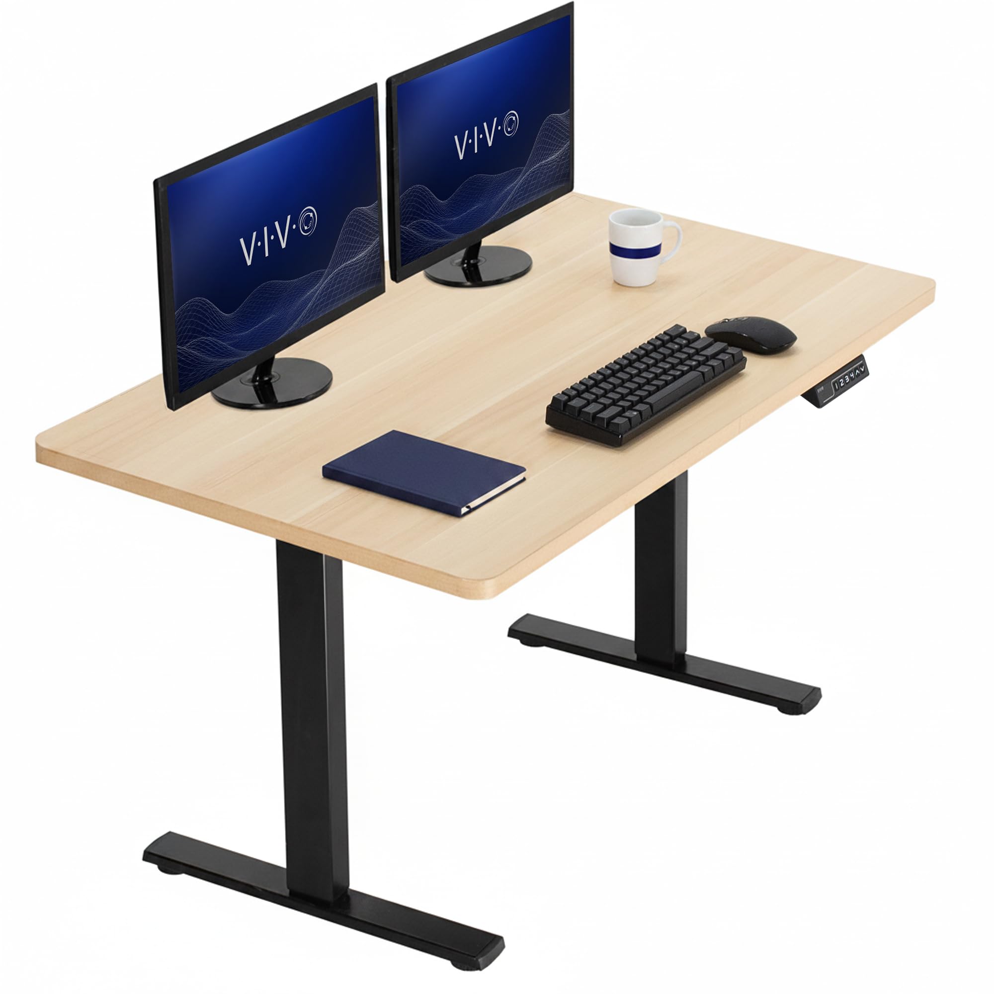 VIVO Electric Standing Desk Workstation, Memory Controller Height Adjustment, 1B Series