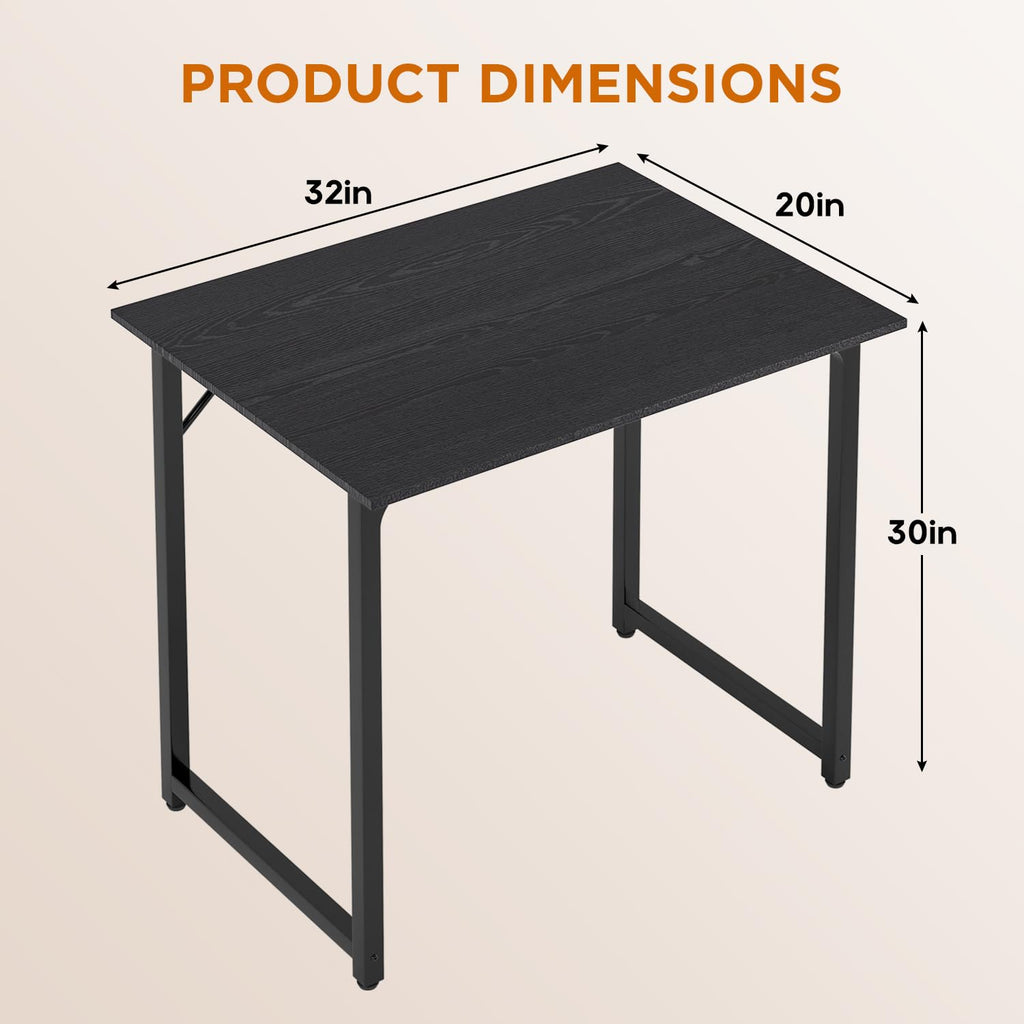 PayLessHere | Computer Desk | Office Desk with Metal Frame, Adjustable Feet | Water-Resistant, Scratchproof Surface | Sturdy Writing Table for Home Office or Study