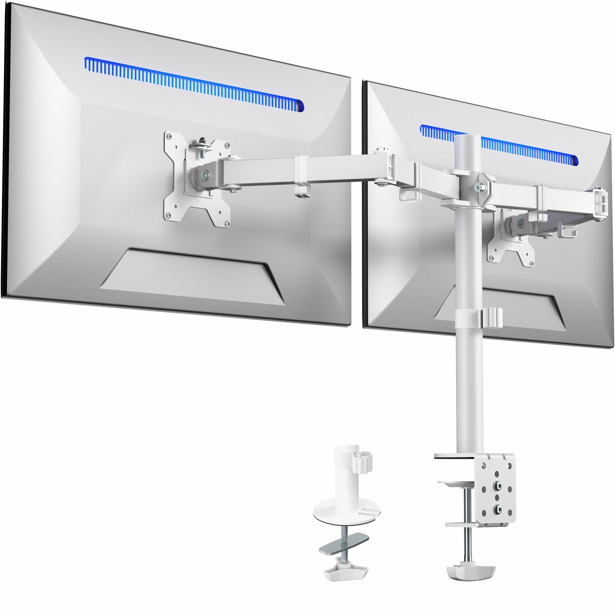 VIVO Dual Monitor Desk Mount, Heavy Duty Fully Adjustable Steel Stand, Holds 2 Computer Screens
